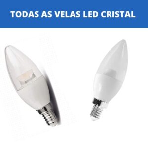 Lâmpada Vela LED CRISTAL